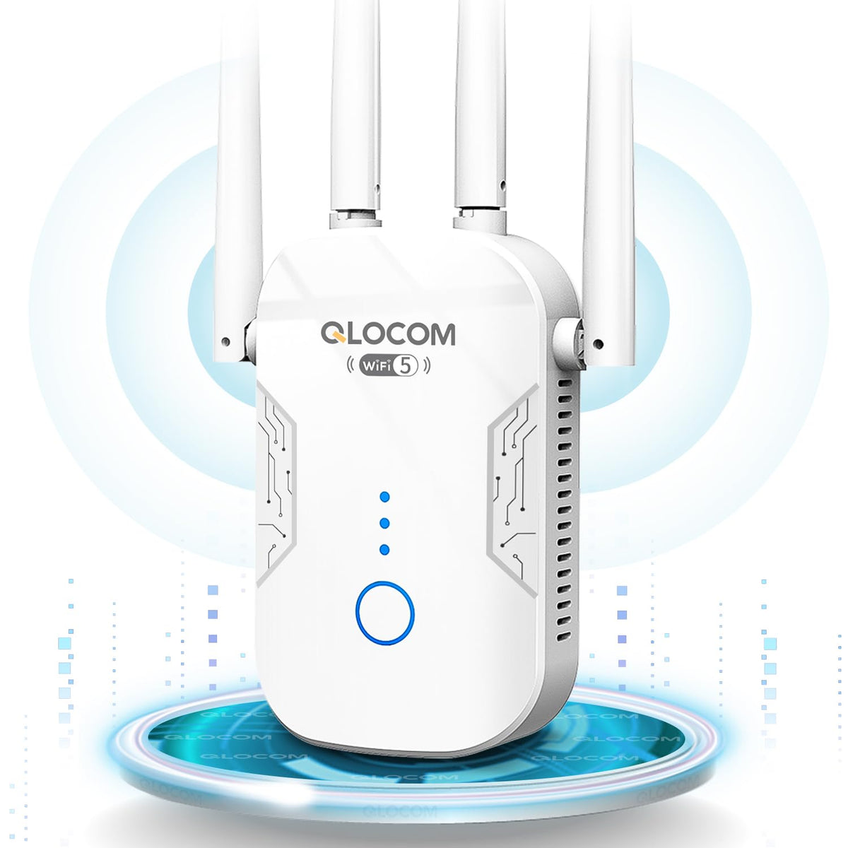2026 Newest1 WiFi Booster Range Extender 1200Mbps WiFi Extender Booster Dual Band 5GHz & 2.4GHz Wireless Internet Booster/Hotspot with Wider Coverage, Broadband Extender, UK Plug
