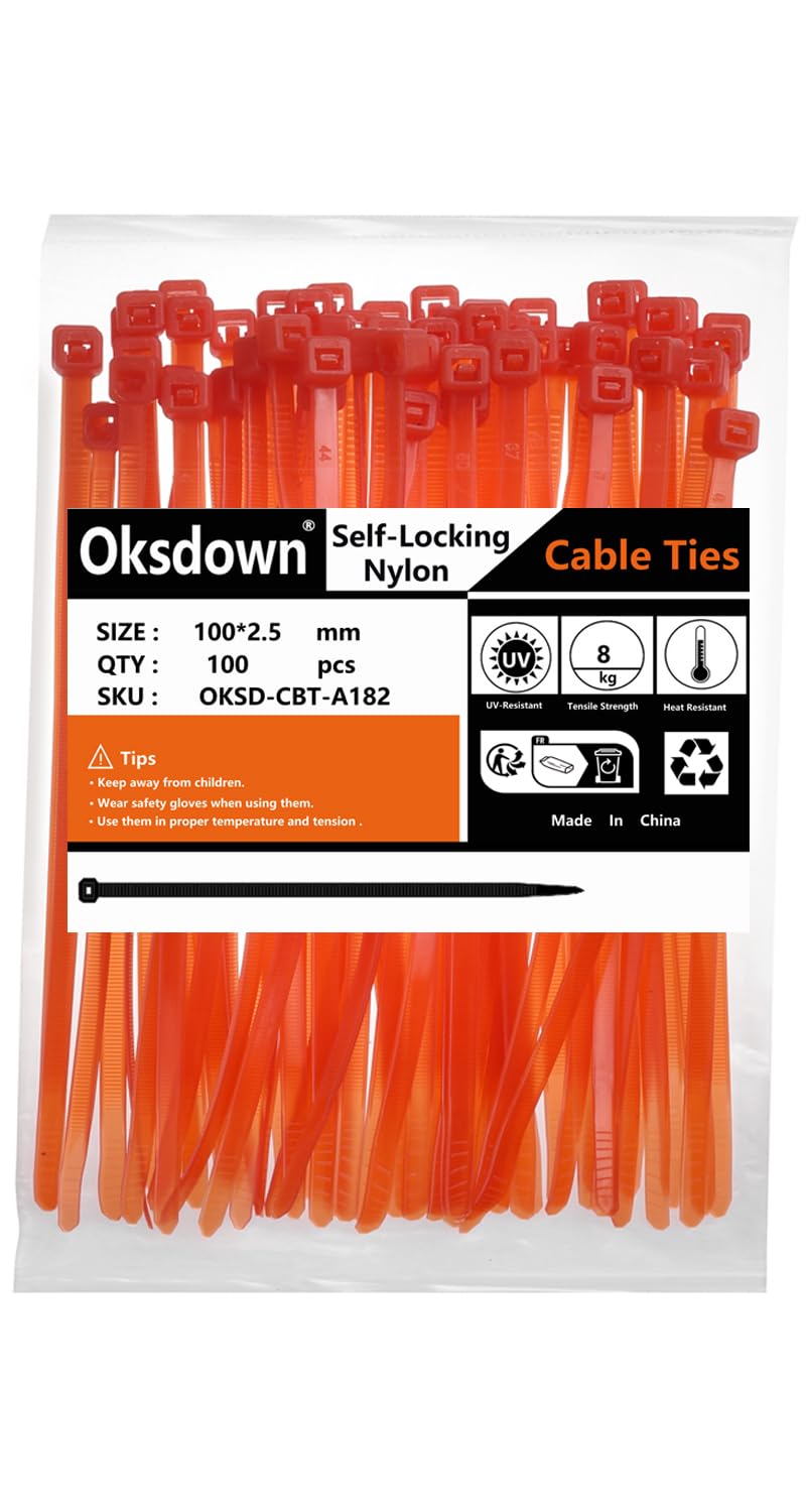 100 Pack Black Plastic Cable Ties 300mm×3.6mm Heavy Duty Strong Nylon Premium Self Locking 12 inch/30 cm Long Zip Tie Wraps
