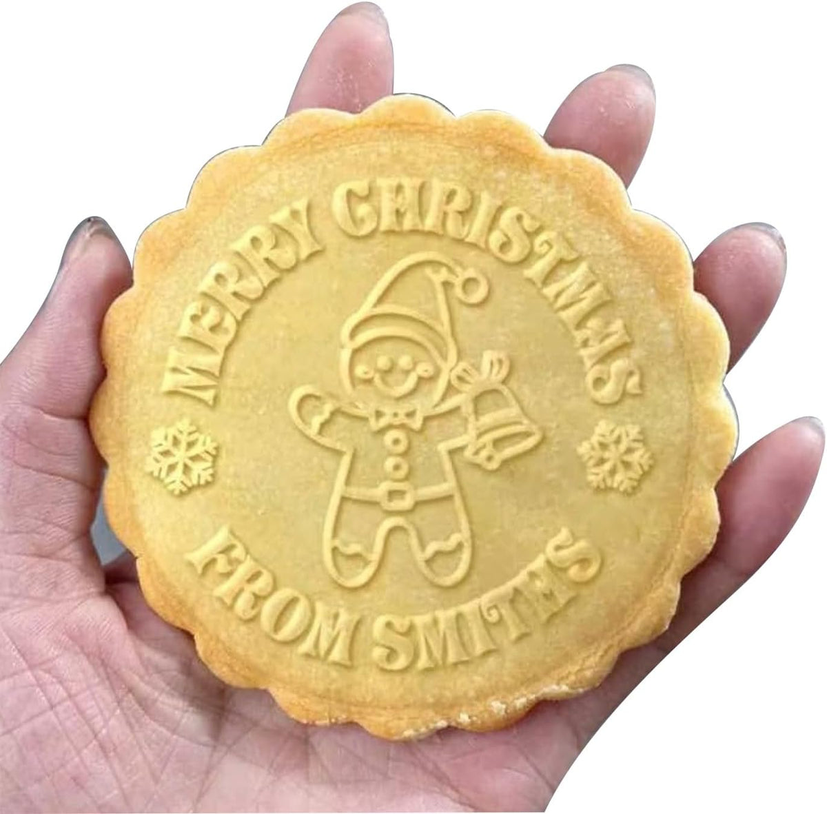 2026 Personalized Christmas Cookie Stamp Customizable Family Name Cookie Stamp A Christmas Surprise for Baking Enthusiasts (Design A)