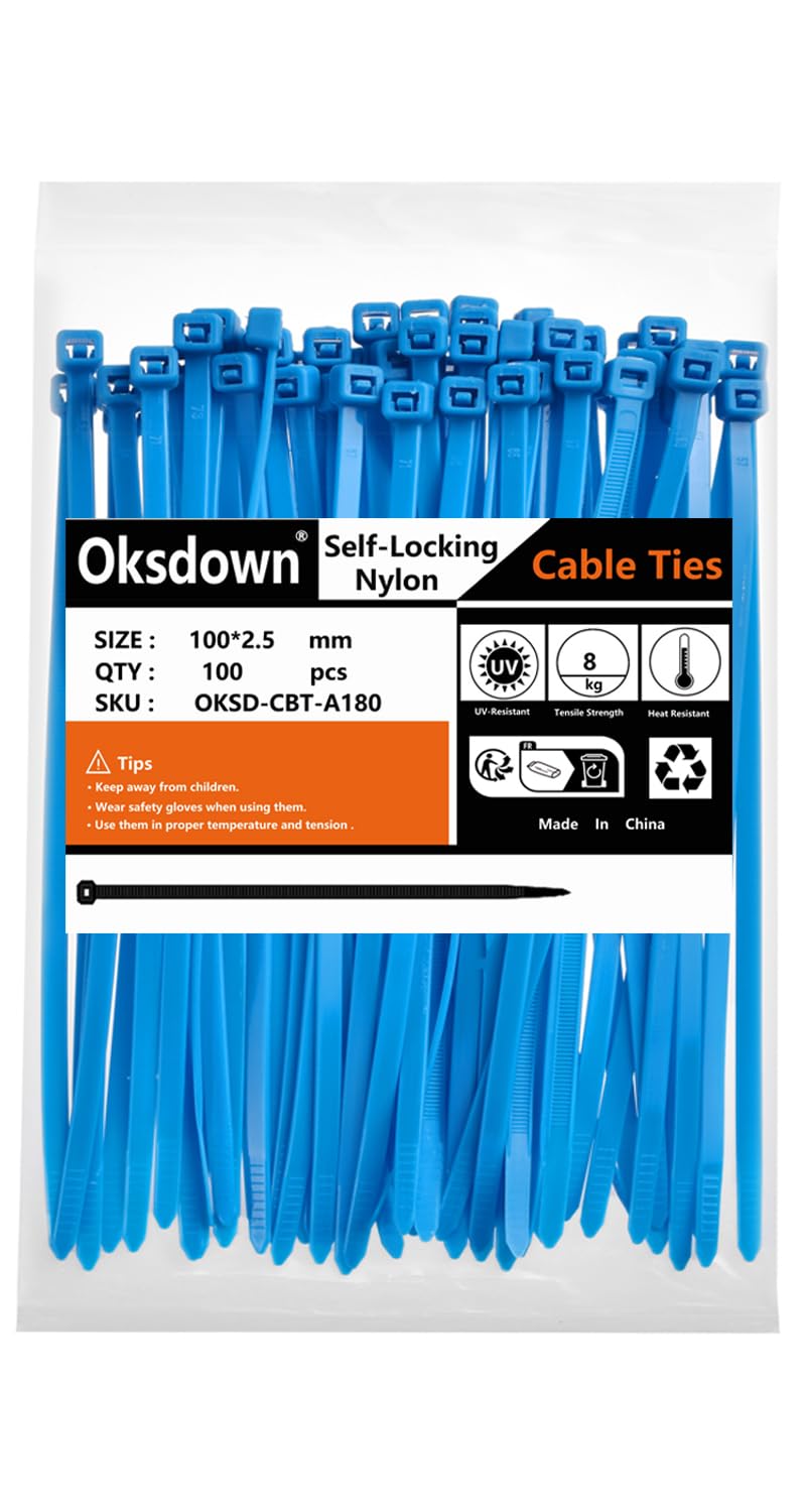 100 Pack Black Plastic Cable Ties 300mm×3.6mm Heavy Duty Strong Nylon Premium Self Locking 12 inch/30 cm Long Zip Tie Wraps