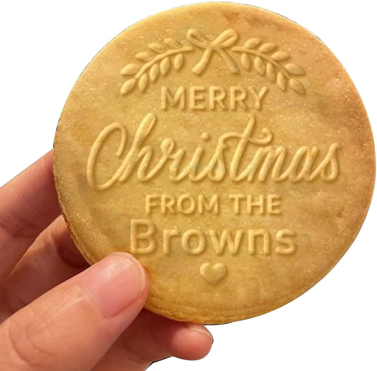 2026 Personalized Christmas Cookie Stamp Customizable Family Name Cookie Stamp A Christmas Surprise for Baking Enthusiasts (Design A)