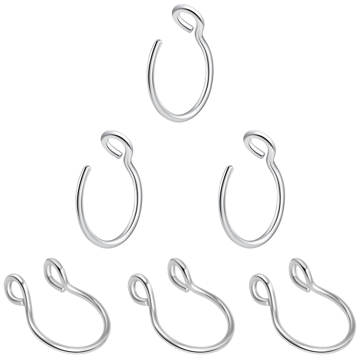1-16Pcs 16G 18G 20G 22G Nose Rings Hoops Nose Piercings Fake Nose Ring Fake Septum Nose Ring Fake Lip Rings Fake Septum Piercing Fake Nose Piercing Fake Nose Hoop Faux Nose Rings Clip On Nose Cuffs Nose Piercing Jewelry Nose Rings for Women Men Nose Hoops