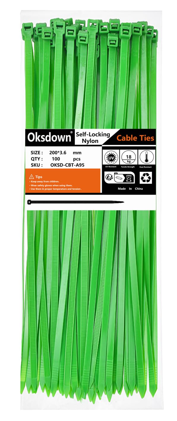 100 Pack Black Plastic Cable Ties 300mm×3.6mm Heavy Duty Strong Nylon Premium Self Locking 12 inch/30 cm Long Zip Tie Wraps