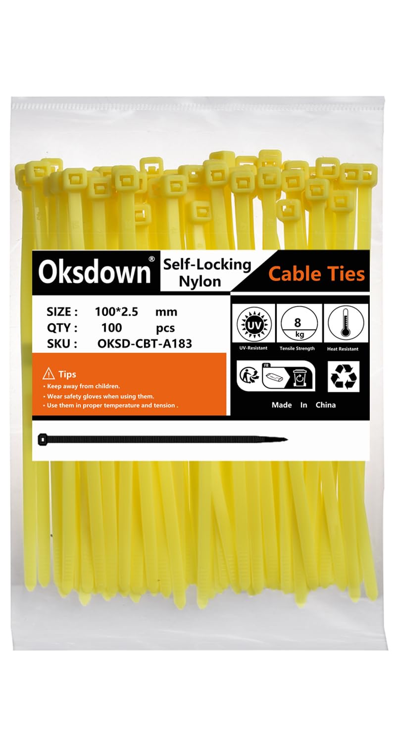 100 Pack Black Plastic Cable Ties 300mm×3.6mm Heavy Duty Strong Nylon Premium Self Locking 12 inch/30 cm Long Zip Tie Wraps