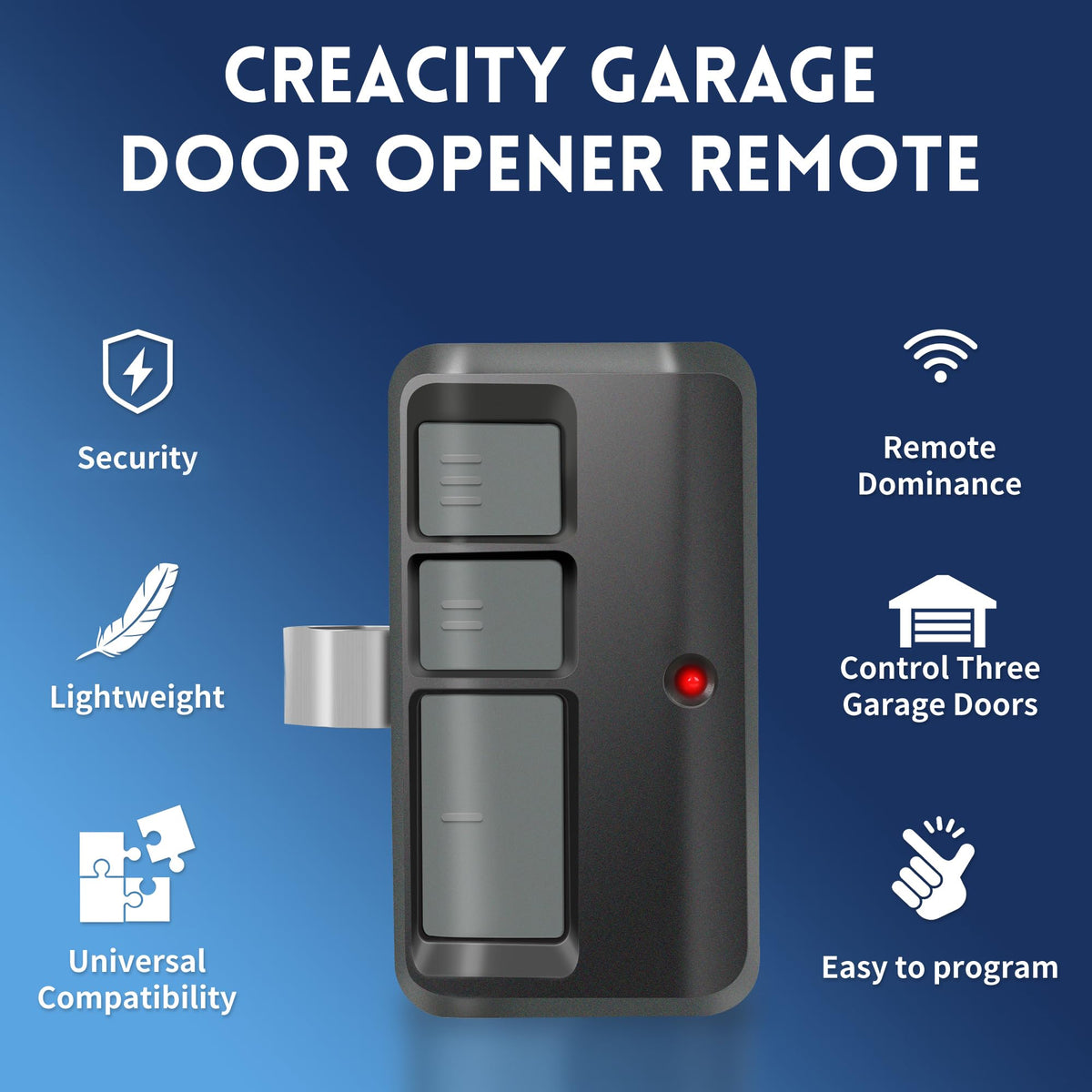2 for Chamberlain LiftMaster Craftsman Garage Door Opener Remote 893LM 893Max 971LM Universal, Green