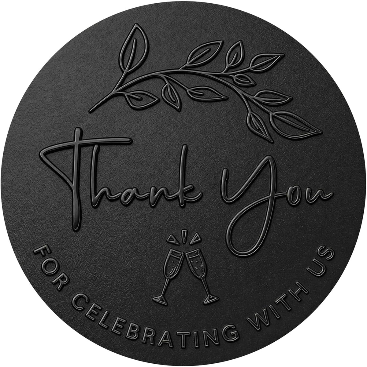 100PCS Thank You for Celebrating with Us Stickers, Gold Foil Labels for Wedding Party Favor Bags, Baby Shower Decorations, Dessert Treat Bags, Gift Wrapping & Envelope Seals 1.6 Inch (Gold)