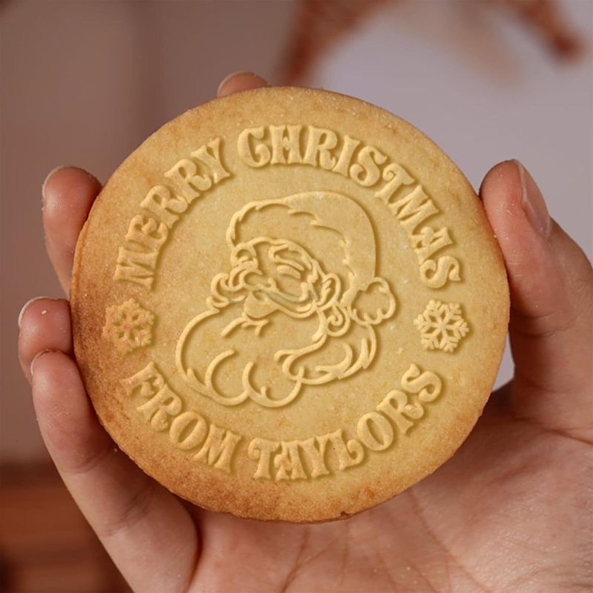 2026 Personalized Christmas Cookie Stamp Customizable Family Name Cookie Stamp A Christmas Surprise for Baking Enthusiasts (Design A)