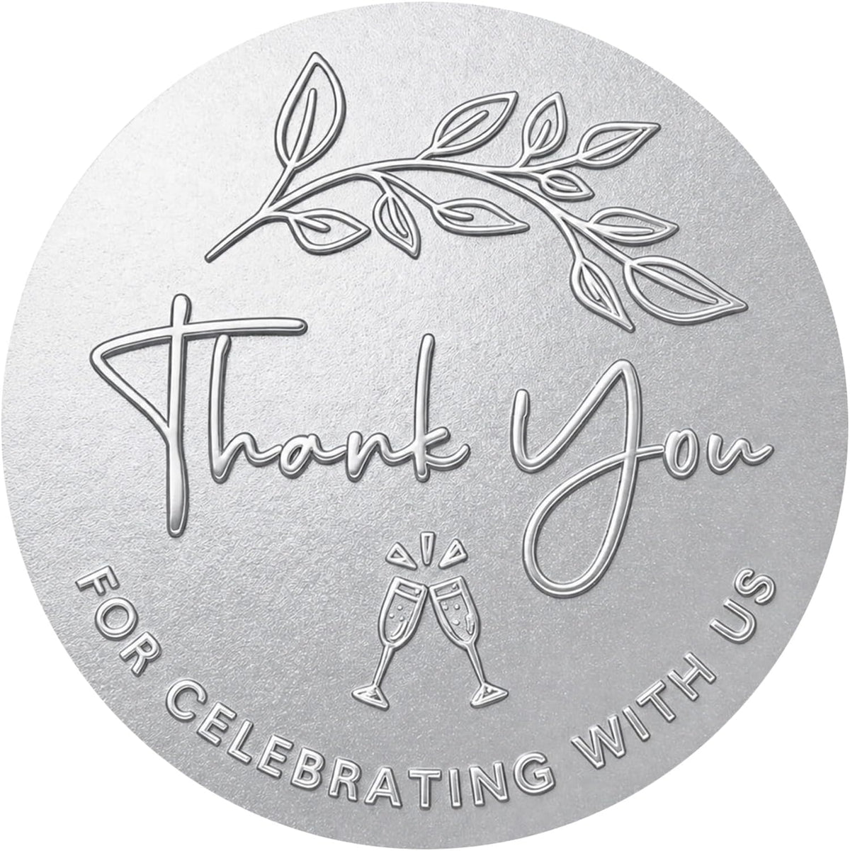 100PCS Thank You for Celebrating with Us Stickers, Gold Foil Labels for Wedding Party Favor Bags, Baby Shower Decorations, Dessert Treat Bags, Gift Wrapping & Envelope Seals 1.6 Inch (Gold)
