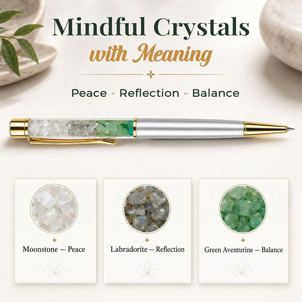 1st Day Crystal Pen for Women, First Day of School Encouragement with Message Card, New Beginnings Keepsake, Inspirational Present for Student Teacher Friend Coworker (1st Day)