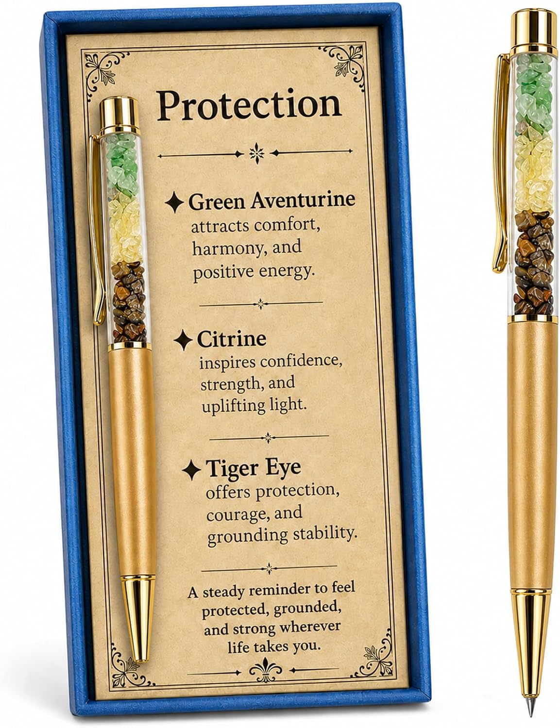 1st Day Crystal Pen for Women, First Day of School Encouragement with Message Card, New Beginnings Keepsake, Inspirational Present for Student Teacher Friend Coworker (1st Day)