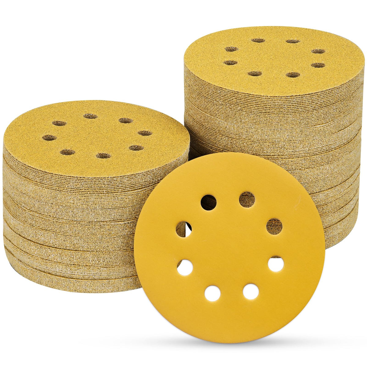 100PCS 5 Inch Sanding Discs 80 Grit Sandpaper for Orbital Sander
