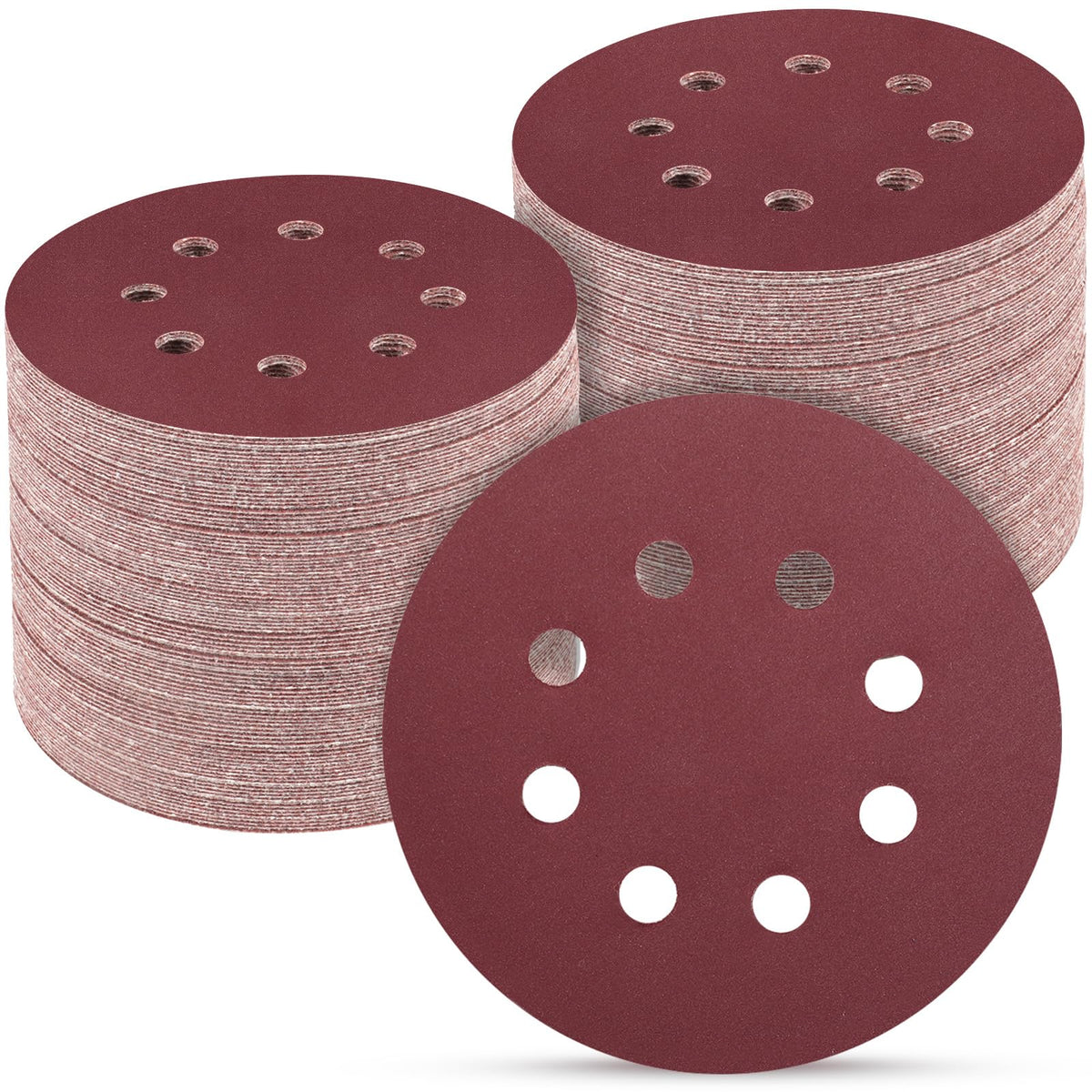 100PCS 5 Inch Sanding Discs 80 Grit Sandpaper for Orbital Sander