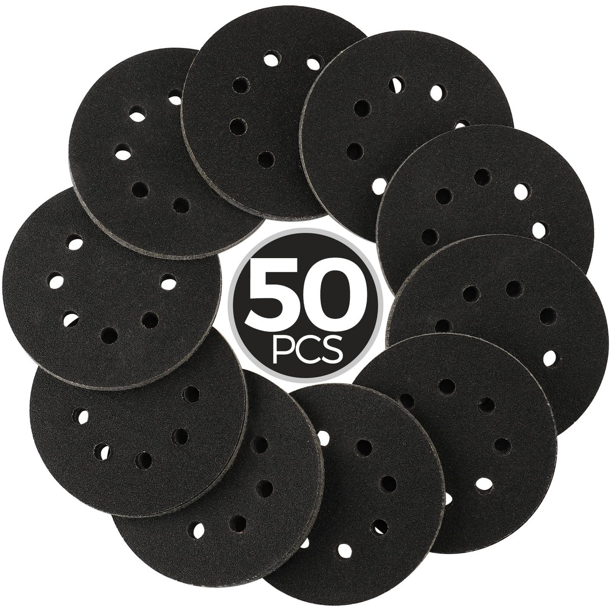 100PCS 5 Inch Sanding Discs 80 Grit Sandpaper for Orbital Sander