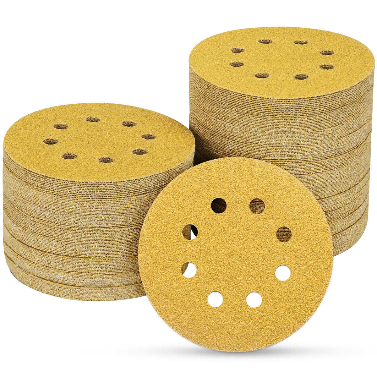 100PCS 5 Inch Sanding Discs 80 Grit Sandpaper for Orbital Sander