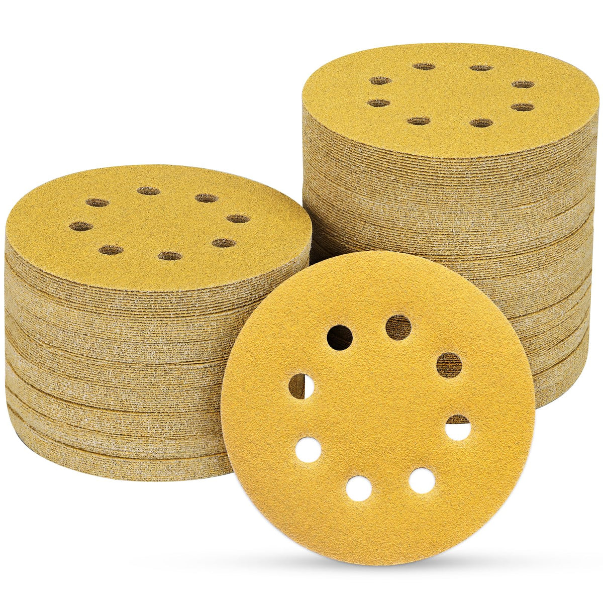 100PCS 5 Inch Sanding Discs 80 Grit Sandpaper for Orbital Sander