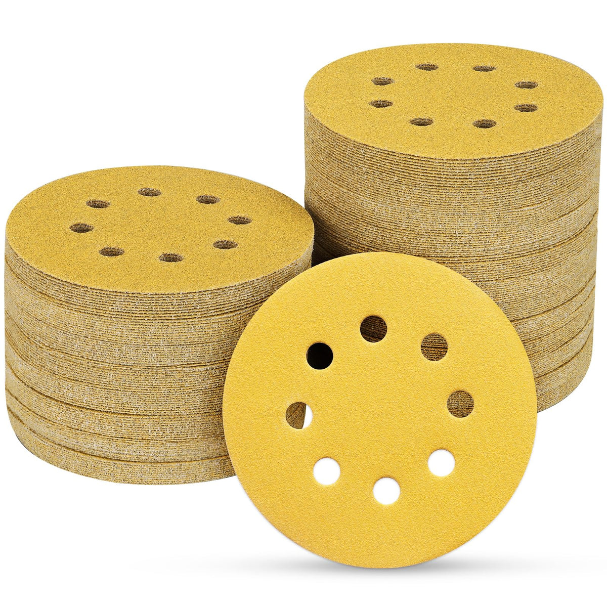 100PCS 5 Inch Sanding Discs 80 Grit Sandpaper for Orbital Sander