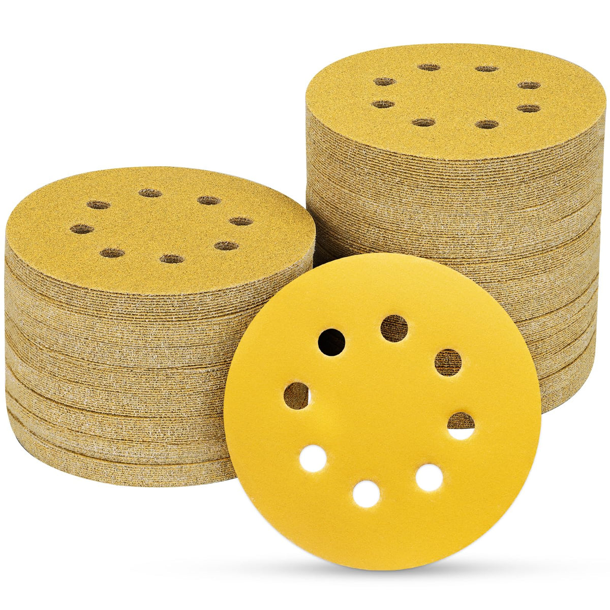 100PCS 5 Inch Sanding Discs 80 Grit Sandpaper for Orbital Sander