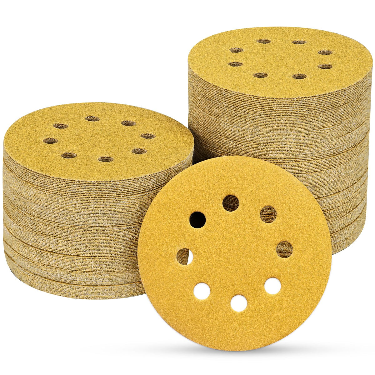 100PCS 5 Inch Sanding Discs 80 Grit Sandpaper for Orbital Sander