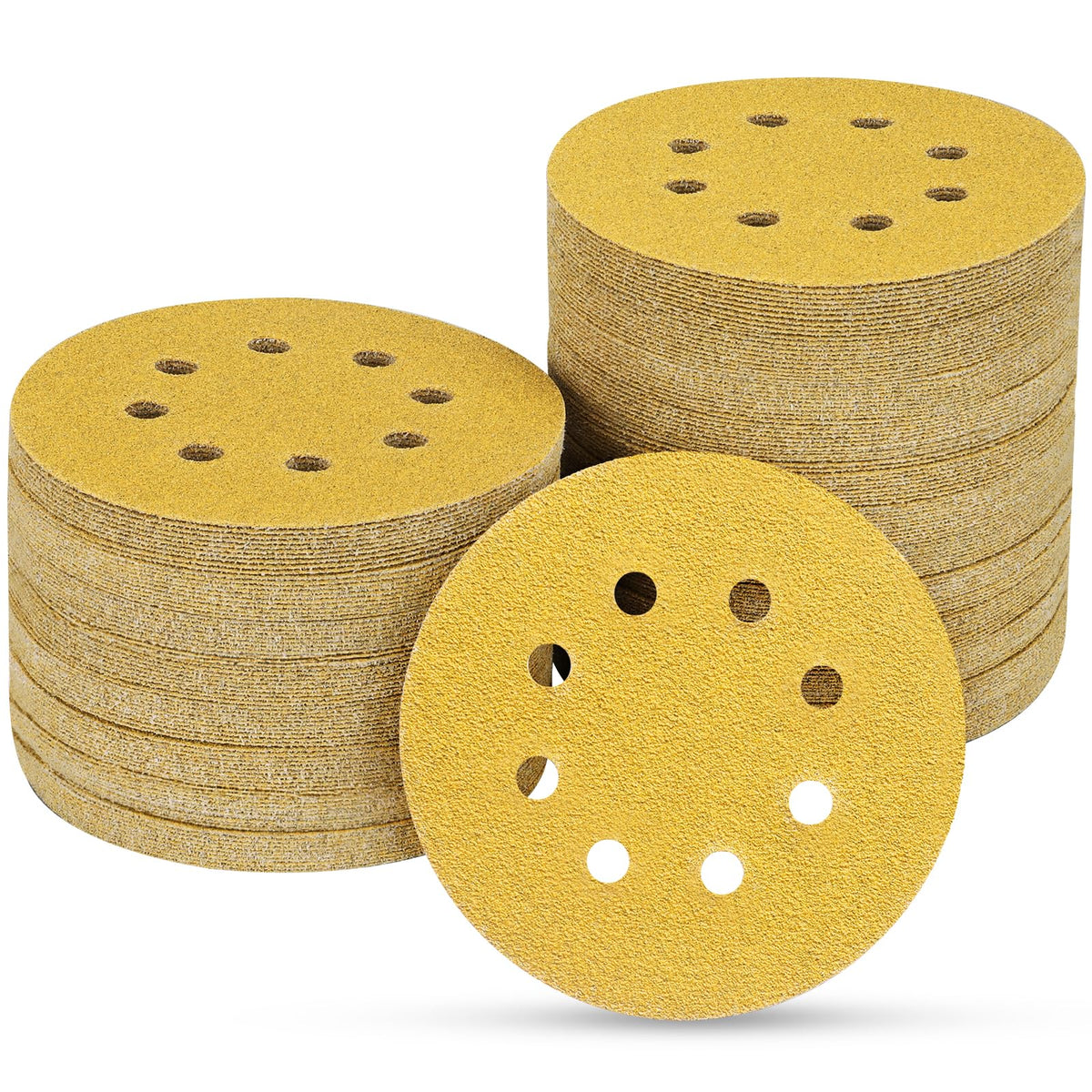 100PCS 5 Inch Sanding Discs 80 Grit Sandpaper for Orbital Sander