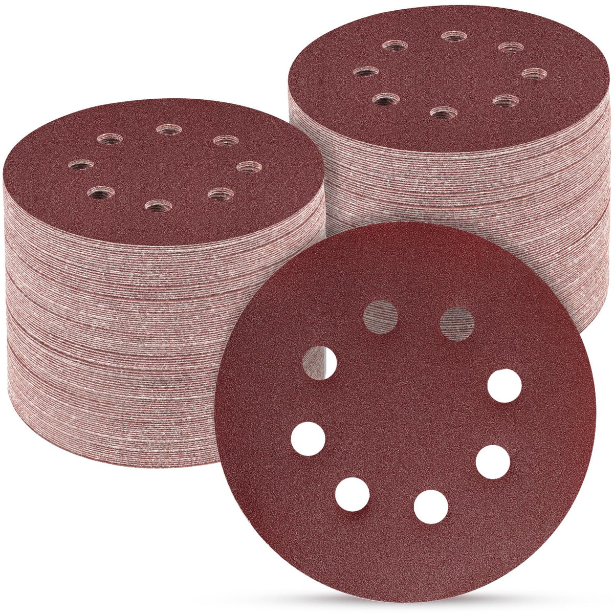 100PCS 5 Inch Sanding Discs 80 Grit Sandpaper for Orbital Sander