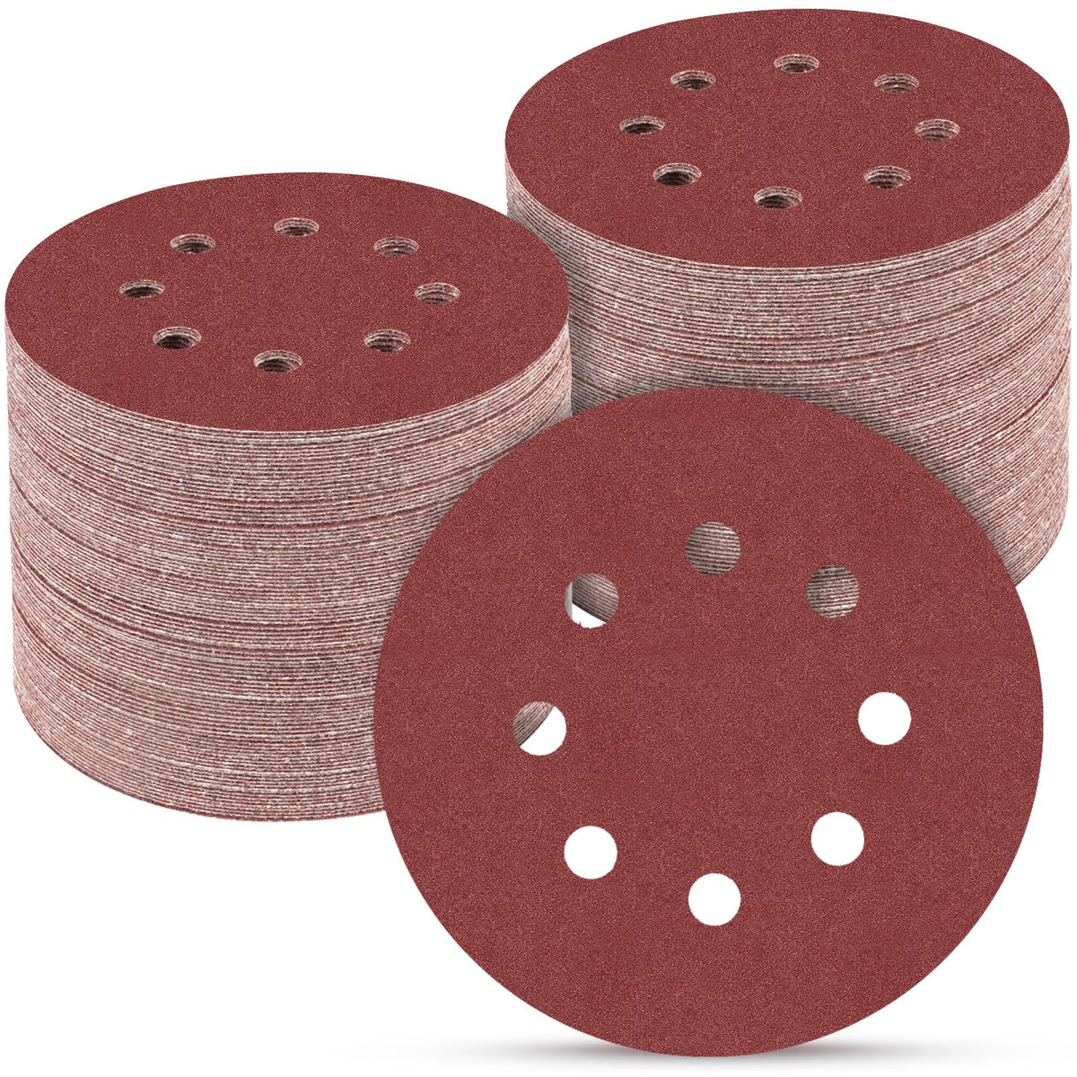 100PCS 5 Inch Sanding Discs 80 Grit Sandpaper for Orbital Sander