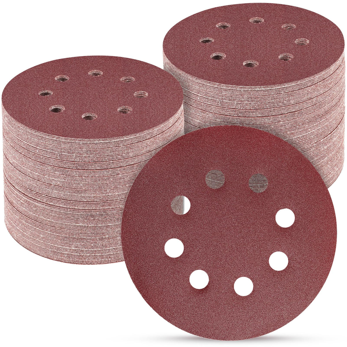 100PCS 5 Inch Sanding Discs 80 Grit Sandpaper for Orbital Sander